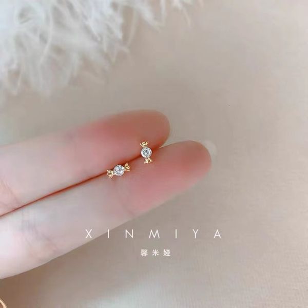 

small exquisite candy earrings simple light luxury zircon