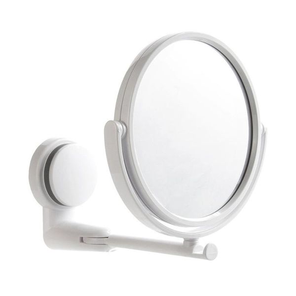 

mirrors double side bathroom wall mirror cosmetics makeup 360 swivel decor suction folding accessories