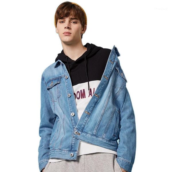 

men's jackets semir denim jacket men jaqueta 2021 cotton clothes fashion casual man outwear spring turn-down collar demin coat, Black;brown