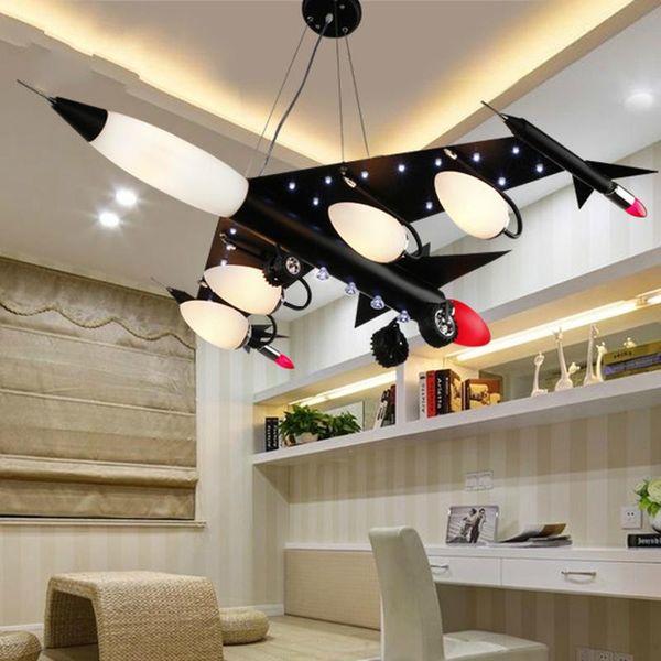 

pendant lamps airplane model chandeliers creative cartoon children's clothing store decoration boy children bedroom light lamp