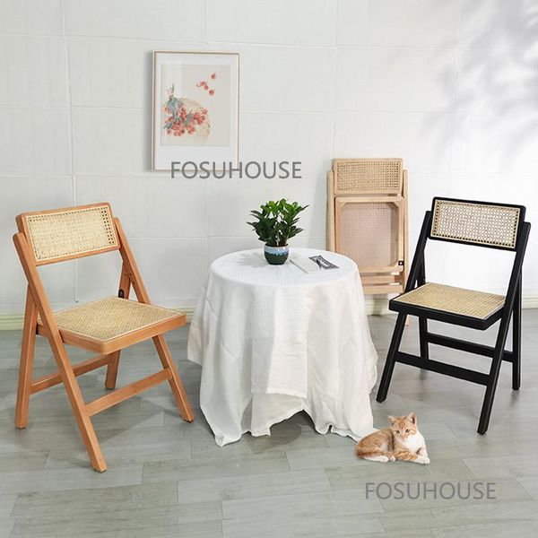 

camp furniture modern outdoor solid wood foldable chair household rattan dining chairs office computer gaming game