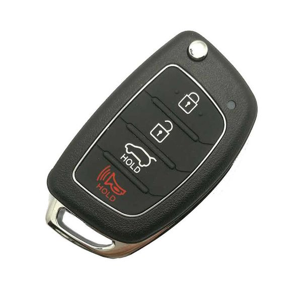 Yeni 4 Düğmeler ABS Metal Çevirme Katlanır Uzaktan Anahtar Kabuk Fob Durumda Hyundai Mistra Santa Fe Sonata Tucson Accent I30 I40 I45 Araba