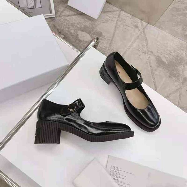 

luxe fashion brand high-end designer nieuwste ontwerp nieuwe dames dikke hak schoenen casual veelzijdige hoge-kwaliteit 60% off store online, Black