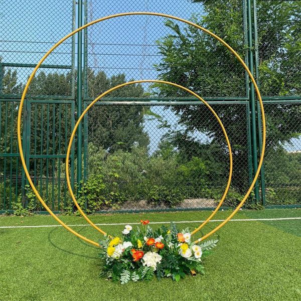 

party decoration wedding circle arch balloonmetal arche bow round wed stage background frame backdrop stand