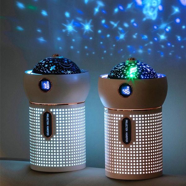 

humidifiers wireless air humidifier usb portbale aroma diffuser 2000mah battery rechargeable umidificador projector led lamp humidificador