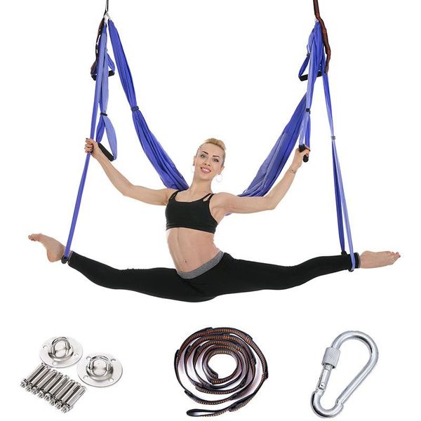 

yoga hammock indoor and outdoor non-elastic fitness swing with extension rope stainless steel hanging plate resistance bands