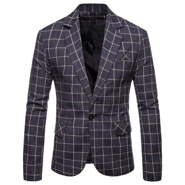 

men's suits & blazers fashion plaid men suit blazer hombre casual 2021 mens jacket terno masculino costume business coat, White;black