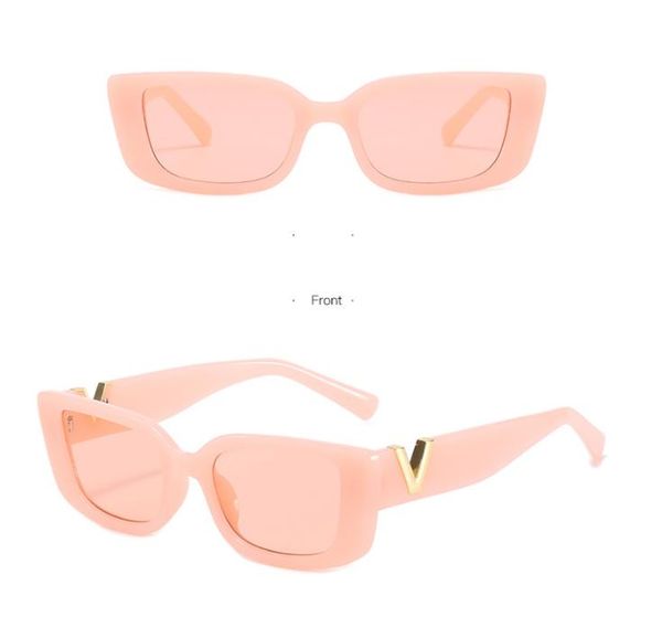 

sunglasses zaolihu trendy mens gold v letter design women eyeglasses rectangle female eyewear uv400 summer shades glasses gafas, White;black