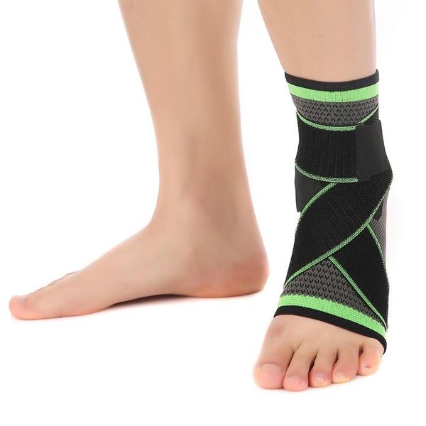 

ankle brace support adjustable compression for badminton basketball football sports men women fitness heel protector, Blue;black