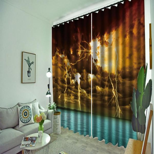 

po fashion customized 3d curtains custom curtain fabric nature scenery & drapes