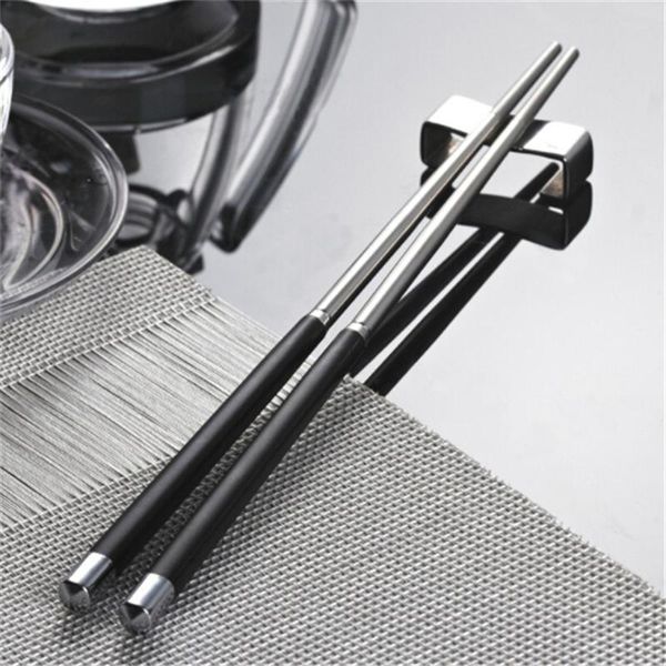 

chopsticks 304 stainless steel chinese chopstick rest holder spoon stand rack pillow shape frame art craft kitchen tools