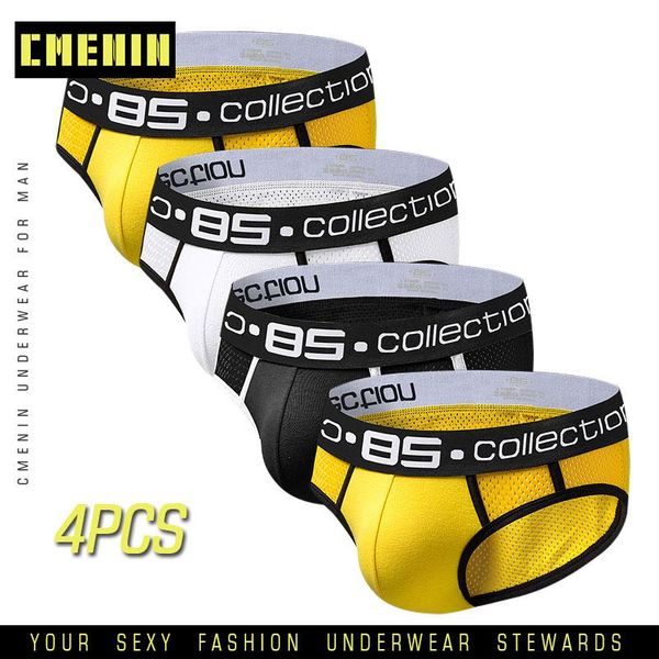 

underpants 4pcs/lot mens underwear men ropa interior hombre jockstrap slip brief calzoncillos bikini, Black;white