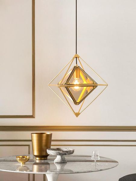 

pendant lamps nordic dining room lights creative loft cafe clothing store bar post-modern minimalist diamond chandelier