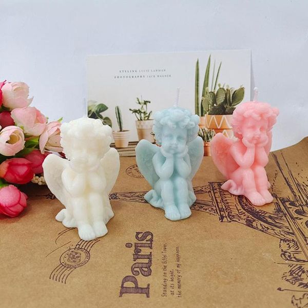 

candles 1pc art candle 3d cute cheek angel scented wax birthday home decoration party christmas gifts h4i3