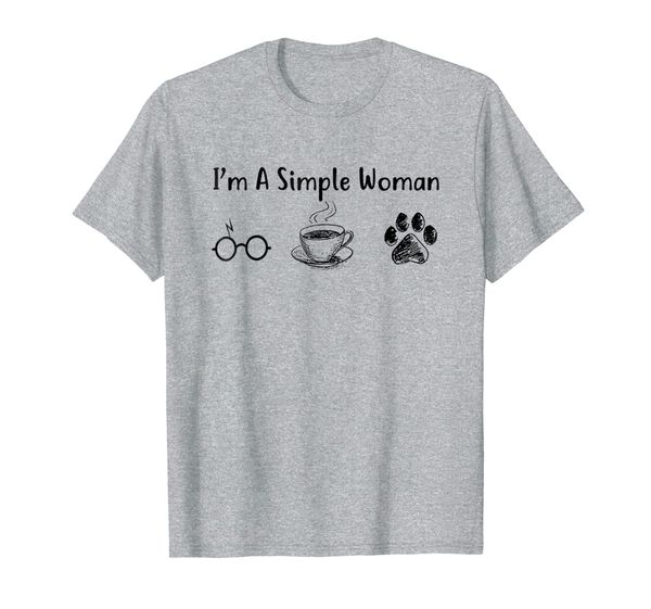 

I'm A Simple Woman Like Glasses Coffee And Dog Shirt, Mainly pictures