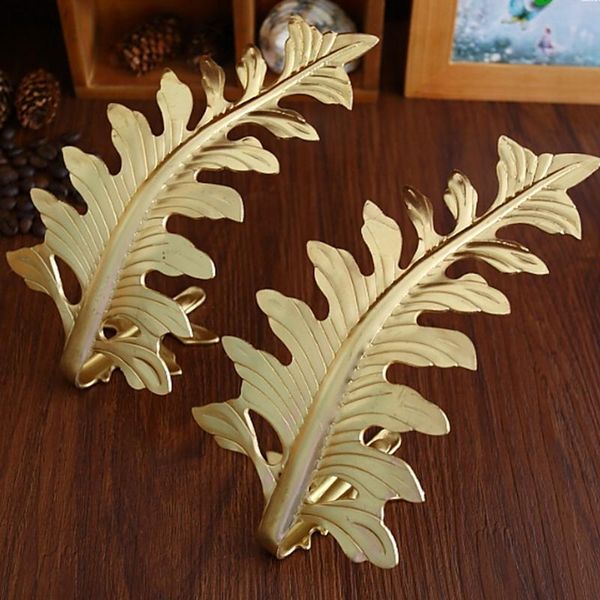 

metal leaf curtain tieback straps hanging holder living room window wall hook decor accessories wholesale other home