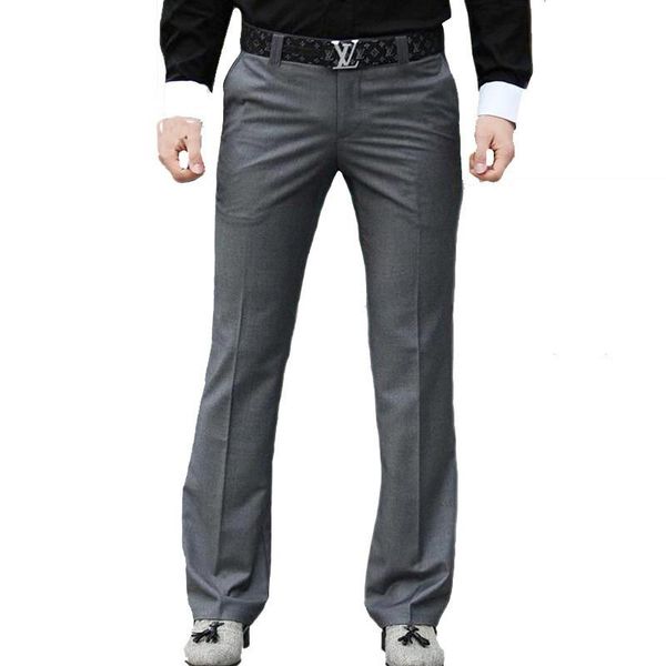 

men's pants flared formal white dance suit size 37 2021, Black