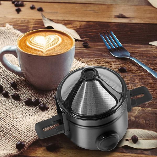 

coffee filters 2pcs foldable filter stainless steel drip tea holder easy clean reusable paperless pour over dripper
