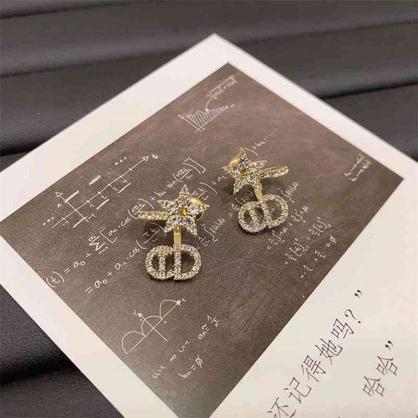

aaa designer jewelry letter pearl 925 silver needle female earrings z0jm