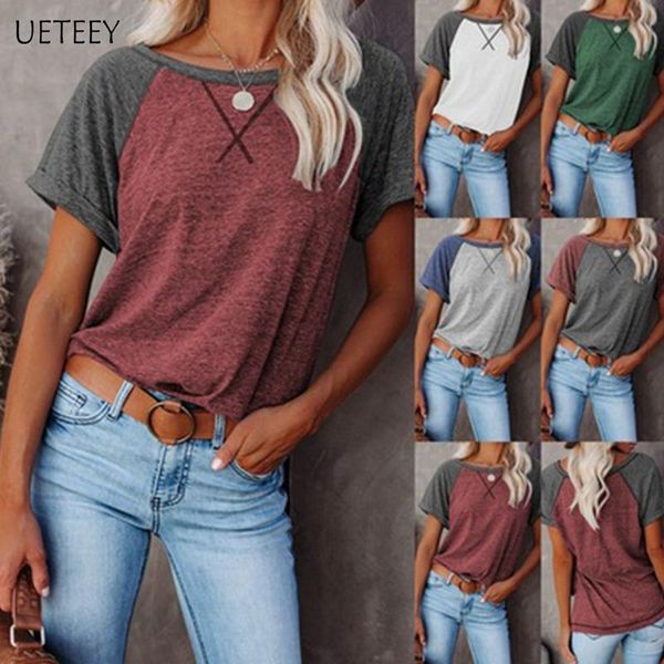

women's t-shirt 2021 spring summer -selling casual short-sleeved bottoming shirt pullover round neck loose solid color ladies, White