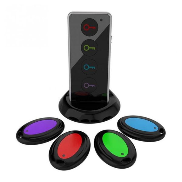 

in 1 advanced wireless key finder remote locator phone wallets anti-lost with torch function 4 receivers and dock alarm