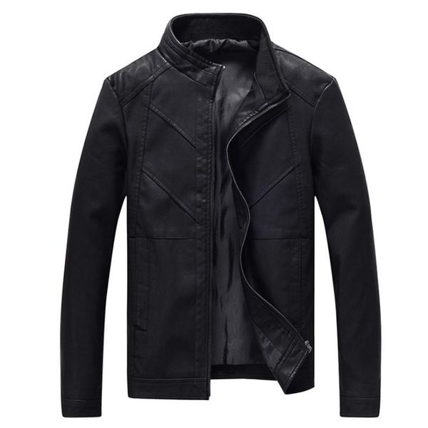 

men's fur & faux black leather jacket men fashion zipper slim fit motorcycle casual pu coat jaqueta de couro masculina