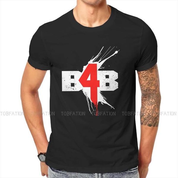 

men's t-shirts essential fashion tshirts back 4 blood men graphic fabric streetwear t shirt o neck big size, White;black