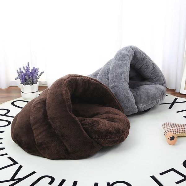 

puppy pet cat dog soft warm nest kennel bed cave house sleeping bag mat pad tent kennels & pens