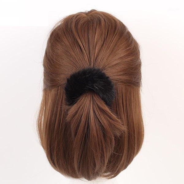 

real hair ring rope ponytail wrist fur accessories for women1