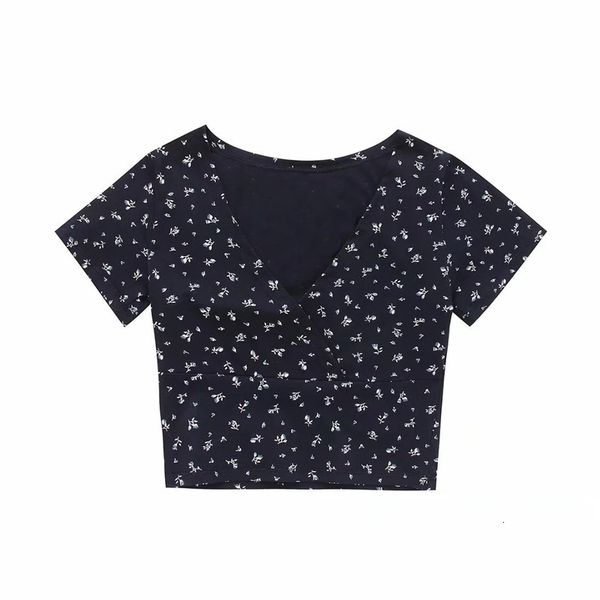 

dresses women's summer casual style bm floral v-neck cross short sleeve t-shirt, Black;gray