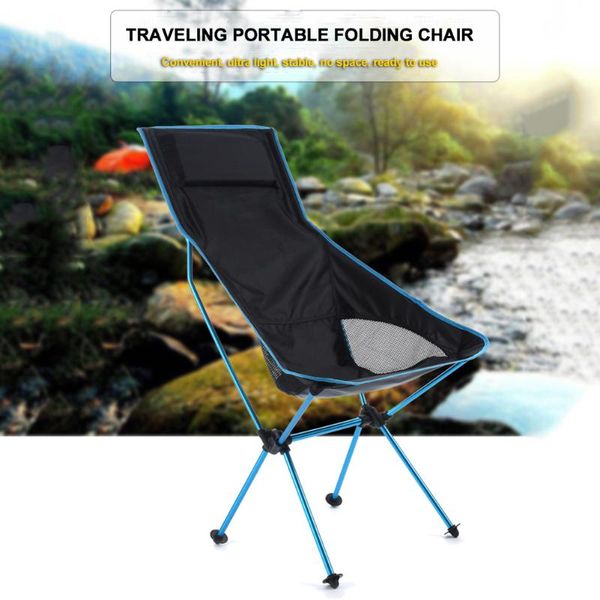 

outdoor ultralight folding moon chairs portable fishing camping chair foldable backrest seat garden office home furniture accessories