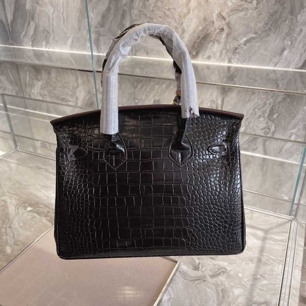 

shoulder messenger bag crocodle leather women's bag handbag