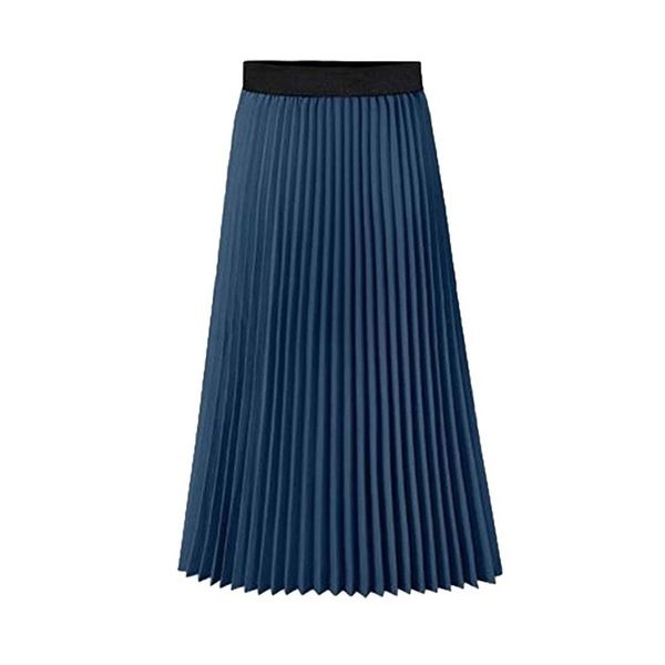 

pink pleated skirt women 2021 plus size atumn elegant white high waist long skirt black casual ladies chiffon skirt mujer faldas