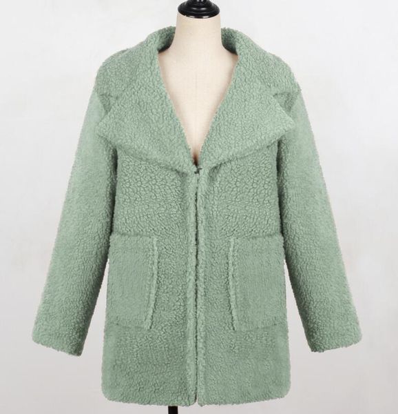 

women's fur & faux f0264 european and american fashion long jacket, suit collar, casual coat autumn winter jacket, Black