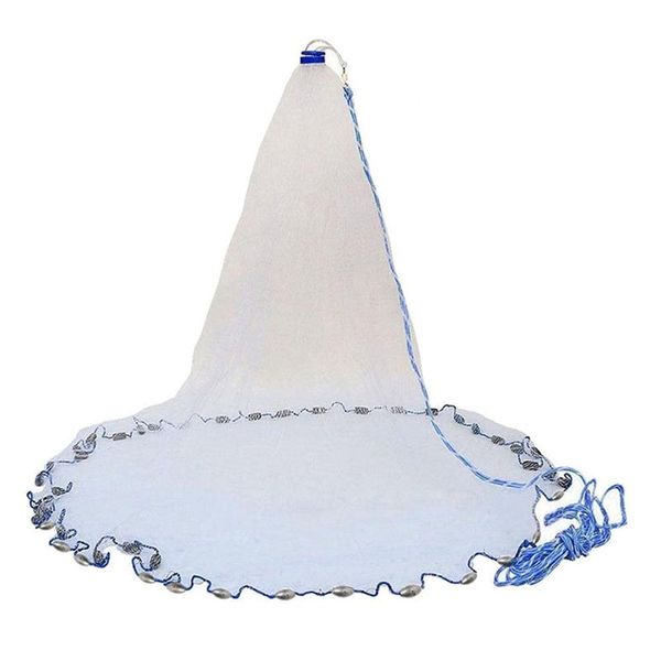 

fishing net bait easy throw hand cast strong nylon mesh sinker accessories