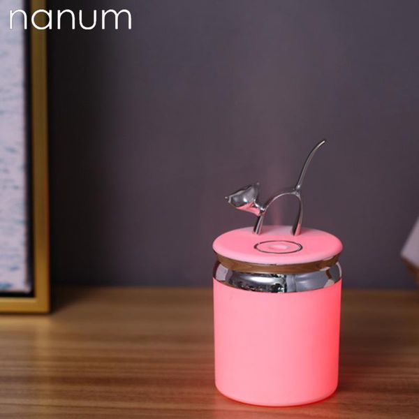 

car air freshener aroma essential oil diffuser ultrasonic kitten humidifier purifier led night light mini usb fogger q cat humidifiers