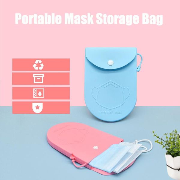 

portable silicone mask storage folding bag masks saving space waterproof saves holder organizer box guarda mascarillas bags