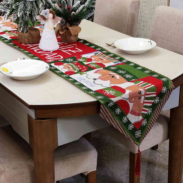

new knitted flag creative christmas cloth table home decoration products
