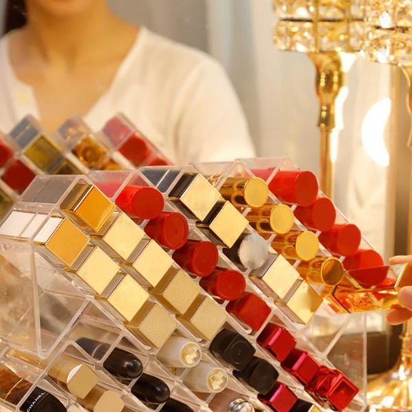 

grids acrylic lipstick organizer storage box stand make display makeup cosmetic holder clear women u f8w0 eyebrow tools & stencils1