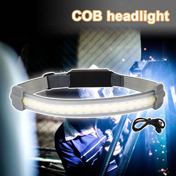 

led headlamp head waterproof lamp built-in battery rechargeable headlight white & red lighting headlamps