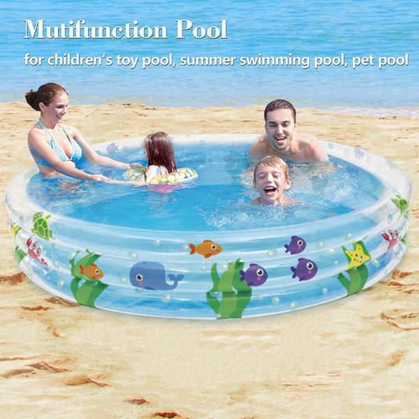 

life vest & buoy 3 layers kids inflatable pool pump outdoor children basin bathtub baby toy parents child multiplayer game bathing tub