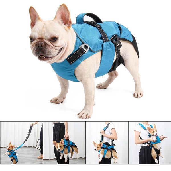 

4-in-1 function dog chest backpack breathable reflective harness with walking lead outdoor puppy handbag pet carrier car seat covers