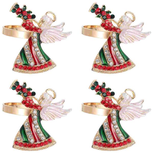 

napkin rings 4pcs creative christmas buckles lovely xmas (assorted color)