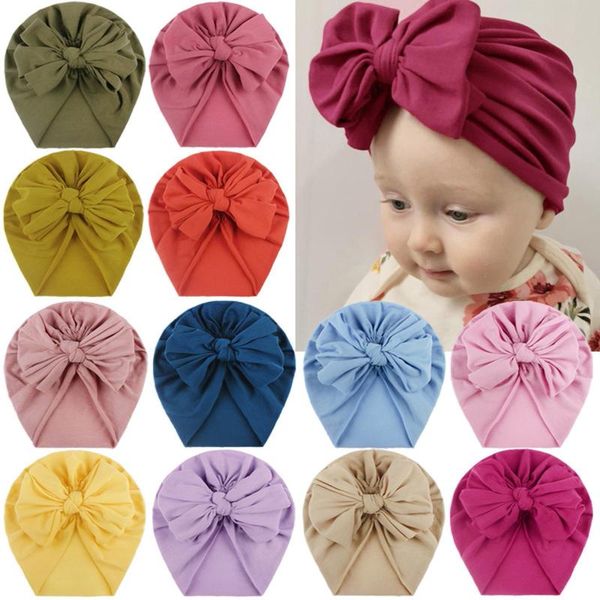 

caps & hats toddler kids baby boys girls solid bow knotted hat beanie headwear accessories casual daily gifts pack high-quality drop, Yellow