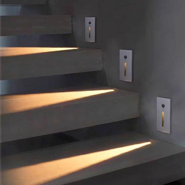 

outdoor wall lamps indoor motion sensor led stair light step lights 3w aluminum embedded staircase lamp corridor hallway night