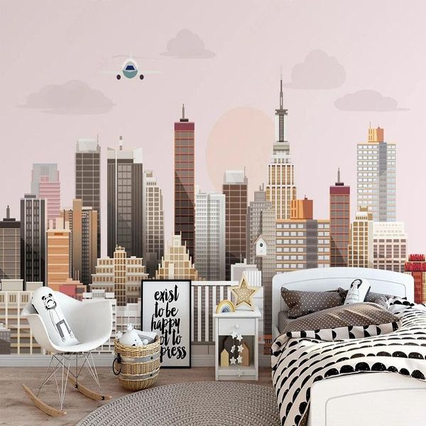 

wallpapers custom po wallpaper 3d urban architecture illustration mural children's bedroom background wall paper decor papel de parede