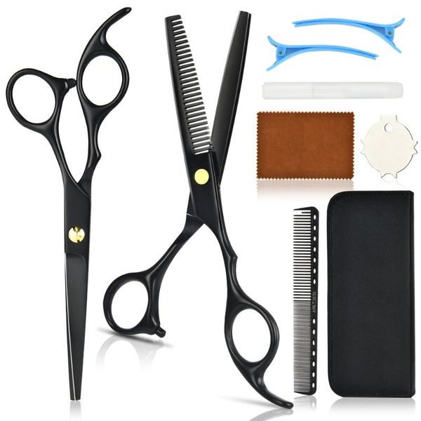 

hair scissors 9pcs barber hairdressing professional haircut for cutting thinning comb 3.8/6.9 inch styining tools high-end set