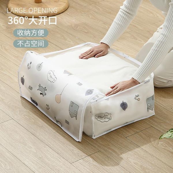 

storage bags 3pcs/set household clothing bag cartoon printing finishing dust-proof clothes organizer