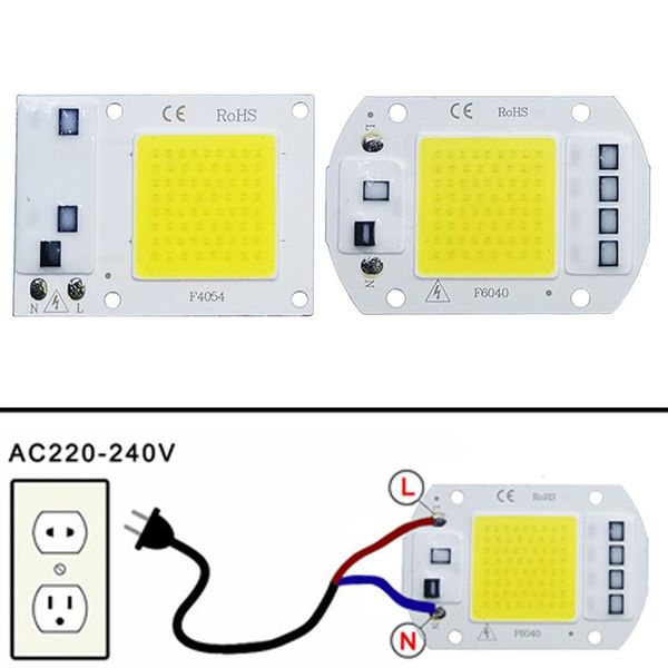 Contas leves led lâmpada lâmpada de lâmpada AC 220V 10W 20W 30W 50W IC SMART SEM NECESSÁRIO LAMPADA LAMPADA PARA ALIMENTAÇÃO DIY Iluminação DIY