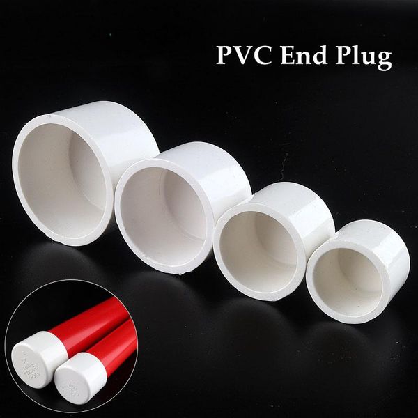 

5~100pcs size 20~50mm pvc water supply pipe end plug connector plastic cap fittings irrigation system watering white parts equipments
